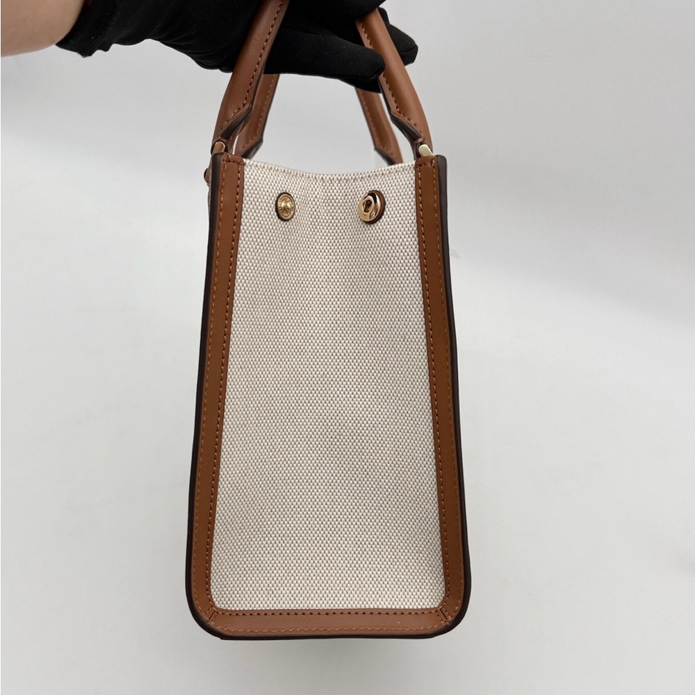 Kate Spade Ellie Canvas Small Tote Warm Gingerbread - Picture 3 of 16